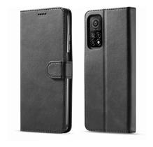Capa Carteira de Couro Preta Compatível Com Xiaomi Note 11 4G