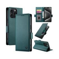 Capa Carteira De Couro PU Para iPhone Com Suporte E Porta-Cartões