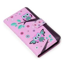 Capa carteira estampada cute look coruja e175 para samsung a52s a528