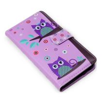 Capa carteira estampada cute look gato e176 para iphone 14 6.1