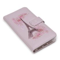 Capa Carteira Estampada Eiffelflower E169 Para Iphone 8