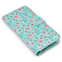 Capa carteira estampada flamingo summertime e184 para iphone 13 6.1