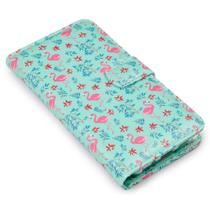 Capa carteira estampada flamingo summertime e184 para iphone 13 pro 6.1