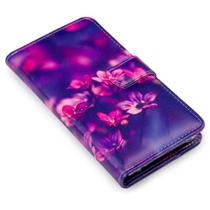 Capa Carteira Estampada Floral Floral E028 Para Samsung S23 Fe S711