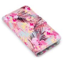 Capa carteira estampada floral orquidea e139 para iphone xs max 6.5