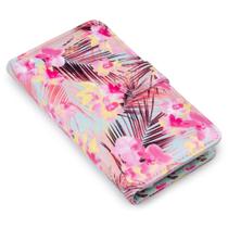 Capa carteira estampada floral orquidea e139 para moto e32 xt2227