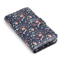 Capa carteira estampada tendencias raposa azul e199 para iphone xs max 6.5