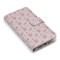 Capa carteira estampada tendencias raposa cinza e198 para iphone xs max 6.5