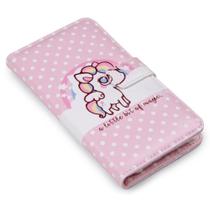 Capa carteira estampada unicornio magic e178 para moto e6 xt2005