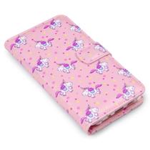 Capa carteira estampada unicornio uniduni e211 para iphone 14 6.1