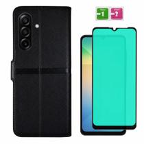 Capa Carteira Estojo Flip + Película Ceramica 9D para Samsung Galaxy A17 5g Capa Carteira Estojo Flip + Película Ceramica 9D para Samsung Galaxy A17 5g