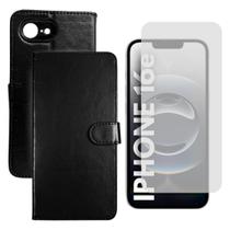 Capa Carteira Estojo Para iPhone 16e Capinha Ou Kit Película Capa Carteira Estojo Para iPhone 16e Capinha Ou Kit Película