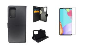 Capa Carteira Flip Antishock (PRETA) Porta Cartão Compatível Samsung Galaxy A52 A52S 5g + Película de Nano Gel
