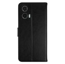 Capa Carteira Flip e Película 3D Para Motorola Moto G35
