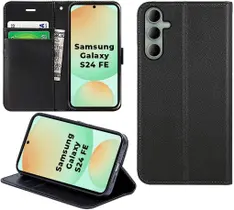 Capa Carteira Flip Para Galaxy S24 Fe Capinha Case Couro