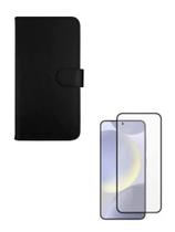 Capa Carteira Flip + Película Protetora 3D de Vidro Para Galaxy S25 Edge Capa Carteira Flip + Película Protetora 3D de Vidro Para Galaxy S25 Edge