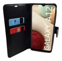 Capa Carteira Flip Preto para Samsung Galaxy A12