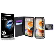 Capa Carteira LG K61 LMQ630BAW 6.5 + Película Vidro 3d + pel Câmera - Cell In Power25