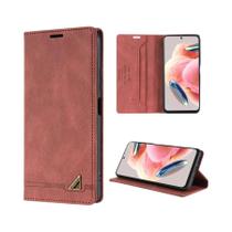 Capa Carteira Magnética De Couro Com Bloqueio RFID E Suporte Para Cartões Para Xiaomi Redmi Note 13