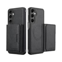 Capa Carteira MagSafe Para Samsung Galaxy S25 Ultra, S24 Plus, S22, S21, A55, A54, A53, A35, A16,