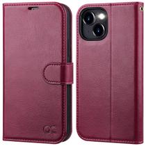 Capa Carteira OCASE para iPhone 15 (6.1", 2023) - Cor Borgonha
