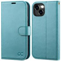 Capa Carteira OCASE para iPhone 15 (6.1", 2023) - Verde Menta