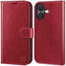 Capa Carteira OCASE para iPhone 16 (6.1", 2024) - Vermelha