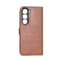 Capa Carteira P/ Infinix Hot 60/60i Capinha Estojo Protetora Cor:MarromModelo:Hot 60