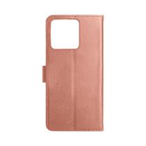 Capa Carteira P/ Motorola Edge 70 Capinha Estojo Protetora Cor:Rose-Gold