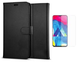 Capa Carteira Para Celular Galaxy A20s + Película De Vidro