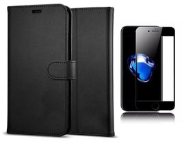 Capa Carteira Para Celular iPhone 6 / 6s + Película De Vidro 3D