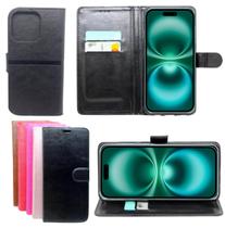 Capa Carteira Para Iphone 16 Pro Max + Pelicula Privacidade