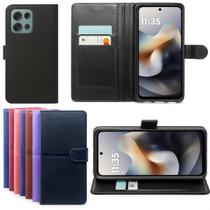 Capa Carteira Para Moto G56 + Pelicula Privacidade