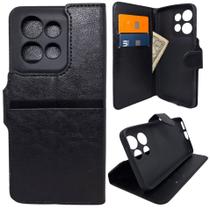 Capa Carteira para Motorola Edge 50 (Tela de 6.7) Capinha Case Cor:Preto