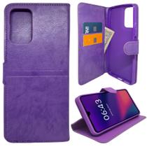 Capa Carteira para Motorola G06 (Tela de 6.88) Capinha Case Cor:Roxo