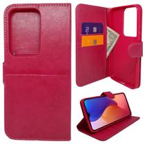 Capa Carteira para Realme C85 5G (Tela de 6.8) Capinha Case Cor:Rosa