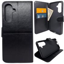 Capa Carteira para Samsung A56 (Tela de 6.7) Capinha Case Cor:Preto