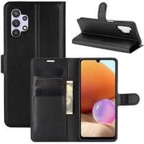 Capa Carteira Para Samsung Galaxy A32 4g com Tela de 6.4" Flip Preta