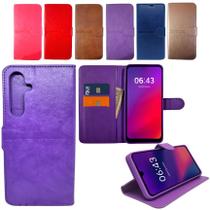 Capa Carteira Para Samsung S25 Fe (Tela de 6.7) Capinha Case Cor:Roxo