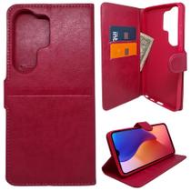 Capa Carteira Para Samsung S26 Ultra - Capinha Case Cor:Rosa