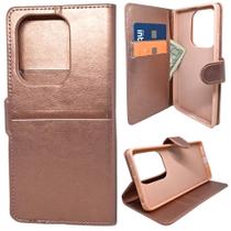 Capa Carteira para Xiaomi Mi Poco M6 Pro 4G (Tela de 6.79) Capinha Case Cor:Rose