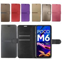 Capa Carteira para Xiaomi Mi Poco M6 Pro 4G (Tela de 6.79) Capinha Case