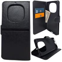 Capa Carteira Para Xiaomi Note 14 Pro (Tela de 6.67) Capinha Case Cor:Preto
