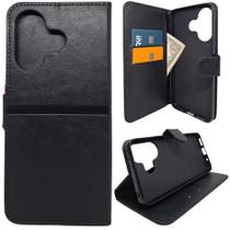 Capa Carteira para Xiaomi Poco M6 4G (Tela de 6.79) Capinha Case Cor:Preto