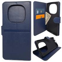 Capa Carteira Para Xiaomi Poco X7 (Tela de 6.67) Capinha Case Cor:Azul Marinho