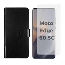 Capa Carteira + Pel Hidrogel Compativel Para Moto Edge 60 5G