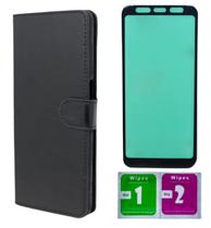 Capa Carteira + Pelicula Ceramica Para Galaxy J4 Plus Core