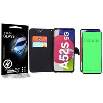Capa Carteira + Película De CERÂMICA compatível Galaxy A52s 5G A528 - Cell In Power25