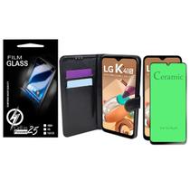 Capa Carteira + Película De CERÂMICA LG K41S K410BMW 6.5 - Cell In Power25