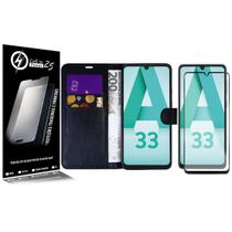 Capa Carteira + Película De Vidro 3D compativel Galaxy A33 5G A336 6.4 - Cell In Power25